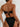 TEXTURED BLACK STRAPLESS BIKINI SET SOLID COLOR FABRIC TEXTURE