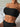 TEXTURED BLACK STRAPLESS BIKINI SET SOLID COLOR FABRIC TEXTURE