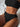 TEXTURED BLACK STRAPLESS BIKINI SET SOLID COLOR FABRIC TEXTURE