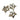 THREE STAR-SHAPED METAL HAIR CLIPS PACK FOR HAIR STYLING