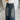 TIE DYE FLARED JEANS WOVEN COTTON BLEND