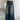 TIE DYE FLARED JEANS WOVEN COTTON BLEND