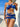 TIE DYE SWIMSUIT SET WITH ELASTANE FABRIC