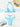 TURQUOISE HALTER BIKINI SET HIGH-STRETCH FABRIC TEXTURE