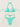 TURQUOISE HALTER BIKINI SET HIGH-STRETCH FABRIC TEXTURE