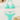 TURQUOISE HALTER BIKINI SET HIGH-STRETCH FABRIC TEXTURE