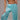 TURQUOISE SEQUIN HAREM WIDE LEG PANTS