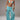 TURQUOISE SEQUIN HAREM WIDE LEG PANTS