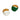 TWO GOLD ENAMEL-COATED RINGS JEWELRY SET