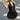 TWO-PIECE SET BLACK HALTER AND BUBBLE SKIRT WITH CUTOUT DETAILS