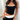 TWO-PIECE SLIM FIT SLEEVELESS OUTFIT IN BLACK AND WHITE