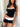 TWO-PIECE SLIM FIT SLEEVELESS OUTFIT IN BLACK AND WHITE