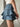TWO-TIERED DENIM RUFFLE SKIRT WITH ENDLESS STYLING POSSIBILITIES - L - Sweetheart Supplies