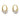 TWO-TONE HOOP EARRINGS MINIMALIST CLEAR ACRYLIC