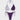 TWO-TONED PURPLE TEXTURED BIKINI WITH WOMEN’S SIZE GUIDE FOR PERFECT FIT