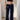 VELOUR FLARE LEG PANTS HEART PRINT
