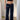 VELOUR FLARE LEG PANTS HEART PRINT