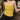 VIBRANT YELLOW CAMI AND BLACK CARGO PANTS SET WITH BOLD LETTER PRINT