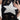 VINTAGE LOOSE SLEEVELESS BLACK KNIT TOP WITH WHITE STAR AND DISTRESSED DETAILS