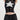 VINTAGE LOOSE SLEEVELESS BLACK KNIT TOP WITH WHITE STAR AND DISTRESSED DETAILS