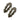 WAVY BROWN JELLY HAIR CLIPS RETRO SET