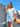 WHITE AND BLUE V-NECK SPORTS SHIRT FASHION DIGITAL