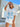 WHITE AND BLUE V-NECK SPORTS SHIRT FASHION DIGITAL