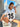 WHITE AND BLUE V-NECK SPORTS SHIRT FASHION DIGITAL