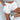 WHITE BOXER SHORTS WITH RETRO BUTTON DETAIL