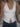 WHITE BUTTON-UP TANK TOP WITH ELEGANT V-NECK SLEEVELESS DESIGN
