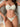 WHITE CHARM BIKINI SET SOLID COLOR FABRIC TEXTURE