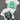 WHITE CREW NECK T-SHIRT WITH GREEN MONSTER GRAPHIC