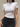 WHITE CROP MOCK NECK SHORT SLEEVE TOP WITH SOFT COTTON AND STRETCHY SPANDEX - S - Sweetheart Supplies