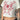 WHITE CROP TOP WITH RED BUTTERFLY GRAPHIC - CUTE Y2K FAIRY GRUNGE