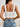 WHITE EYELET CROP TOP VINTAGE COQUETTE CROP - S - Sweetheart Supplies