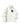 WHITE FLEECE JACKET WITH BLACK LOGO LONG SLEEVE STAND COLLAR IMITATION LAMB WOOL