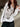WHITE GRAPHIC LONG-SLEEVE SHIRT WITH VINTAGE PORTRAIT AND LOOSE FIT