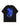 WHITE GRAPHIC T-SHIRT WITH BLUE DESIGN UNISEX LOOSE FIT
