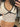 WHITE LACE CROP TOP WITH BLACK TRIM LACE MESH PATCHWORK - M - Sweetheart Supplies