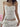 WHITE LACE-TRIMMED CAMISOLE WITH ROSE ACCENTS VINTAGE SLIM FIT