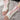 WHITE LEG WARMERS WITH PINK RIBBON COQUETTE RIBBON