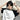 WHITE OVERSIZED STAR T-SHIRT WITH BLACK SLEEVES IN KOREAN STYLE