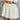 WHITE PLEATED MINI SKIRT KNIT VISCOSE