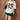 WHITE RETRO OVERSIZED SHORT SLEEVE JERSEY WITH BROWN NUMBER - L - Sweetheart Supplies