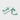 WHITE RETRO SNEAKERS WITH GREEN HEART AND STAR ACCENTS CLEAN WHITE