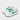 WHITE RETRO SNEAKERS WITH GREEN HEART AND STAR ACCENTS CLEAN WHITE