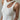 WHITE RIBBED TANK TOP WITH ASYMMETRICAL NECKLINE - CLASSIC NECKLINE TANK