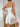 WHITE SATIN SLIP DRESS WITH CONTRAST LACE DETAILS