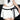 WHITE SKIRT WITH BLACK RIBBON BOW A-LINE SKIRT