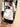 WHITE T-SHIRT WITH BLACK LOGO - CASUAL STYLE SHORT SLEEVES LOOSE FIT